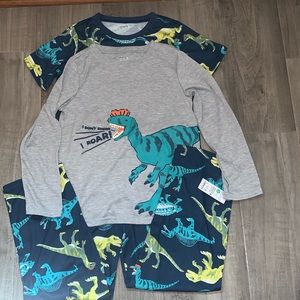 Carter's Just One You Multi Pack Sleepwear Set with Dino Logo.
